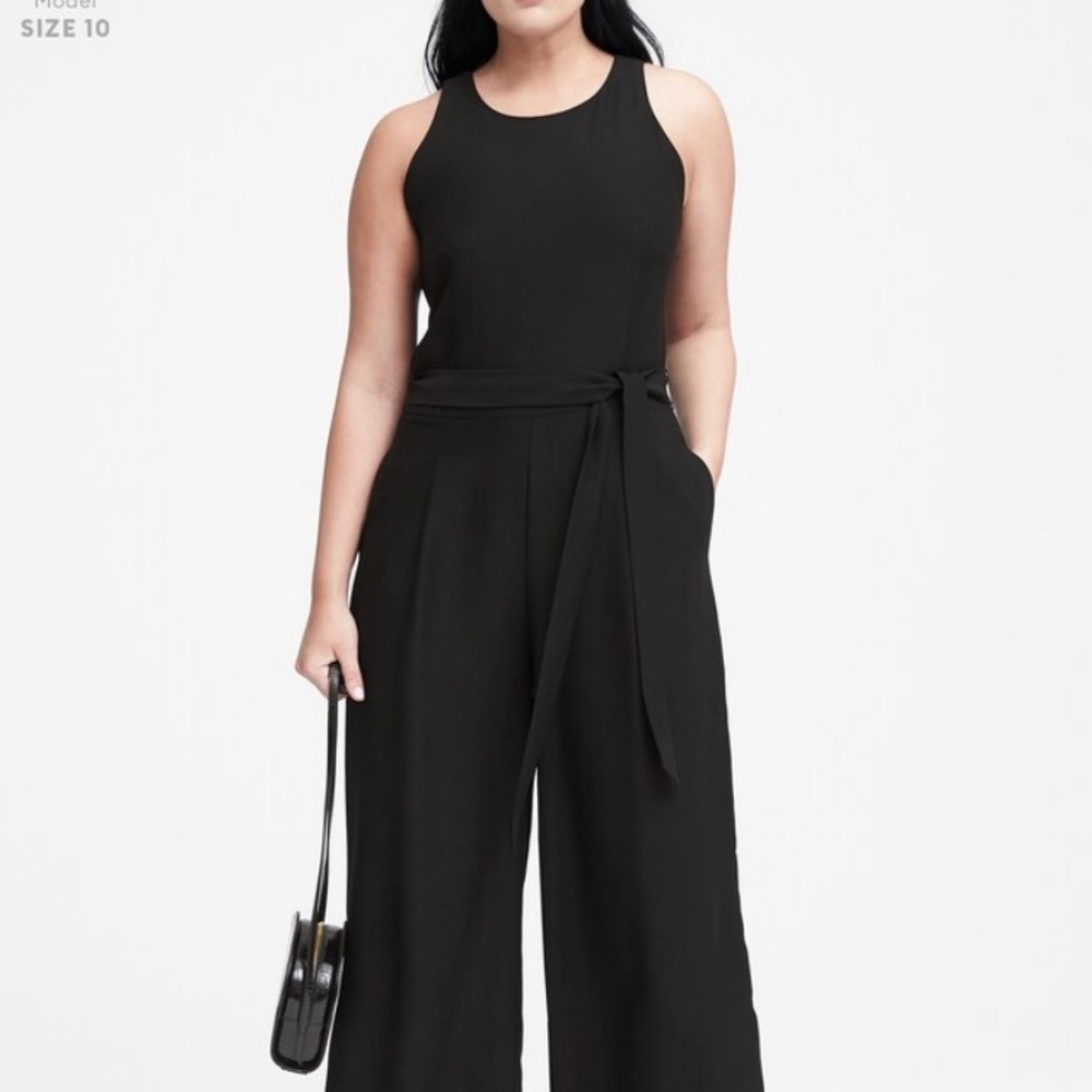 Banana Republic Belted Jumpsuit | NAVY BLUE